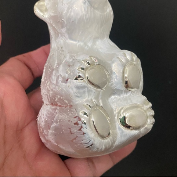 Discovery Channel Store Lauscha Krebs Glass White Polar Bear Handblown Ornament - Picture 7 of 16